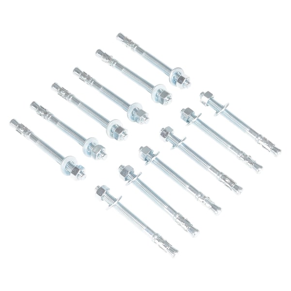 Vestil Sleeve Anchor, 1/2" Dia., 5" L, Steel Zinc Plated, 12 PK AS-125-12PK - main